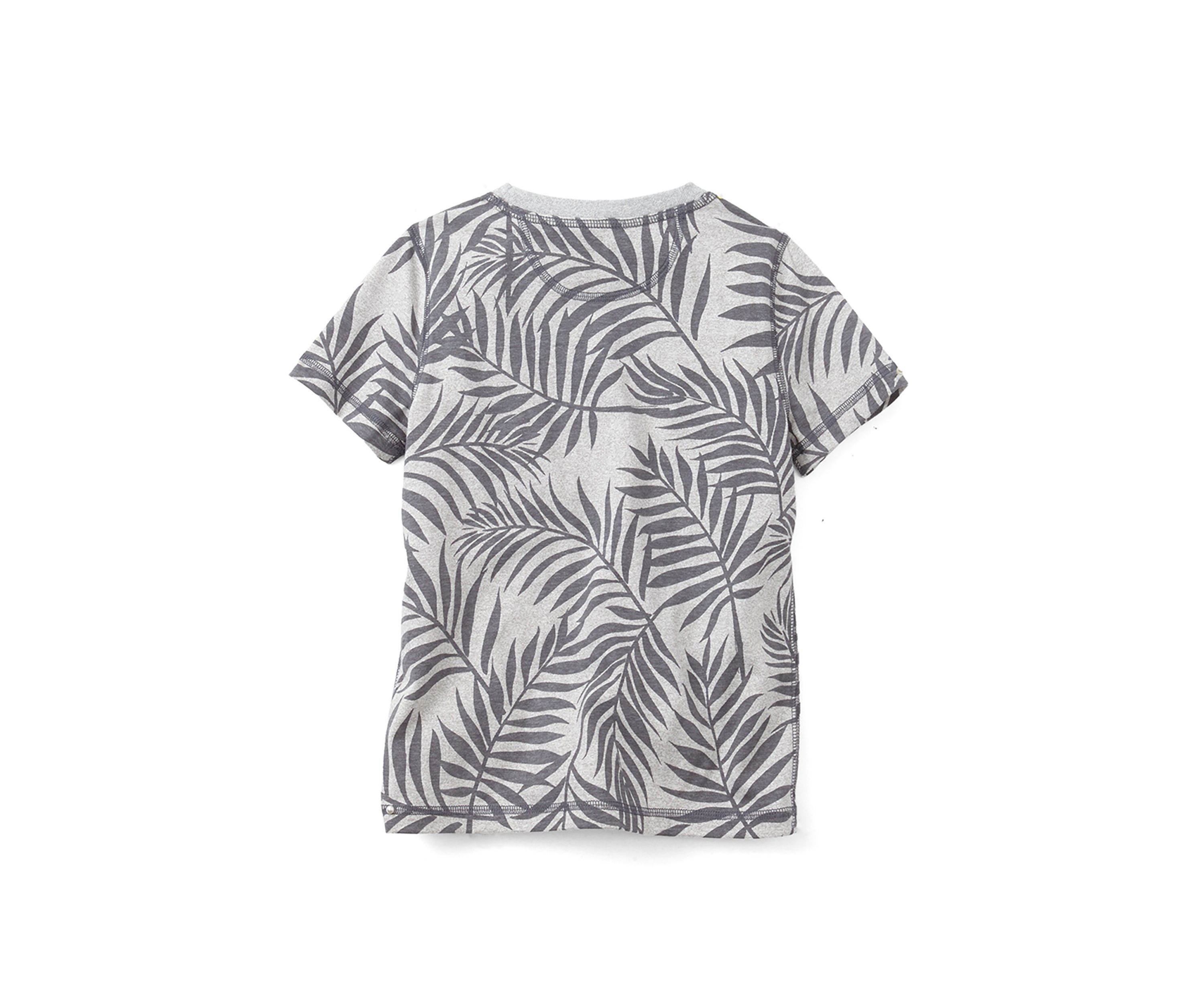 Boys 4-7 Short Sleeve Printed Jaspe Crew Neck Pocket T-Shirt