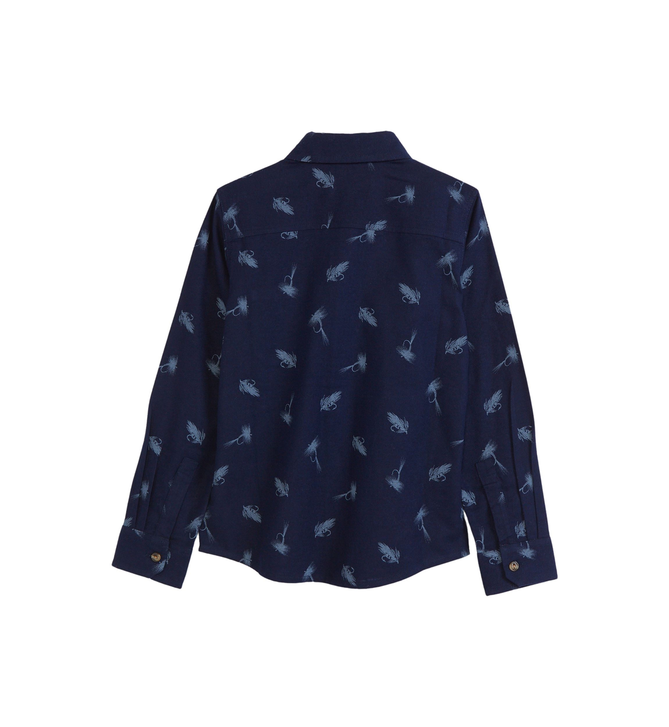 Boys 4-7 Printed Long Sleeve Flannel Shirt