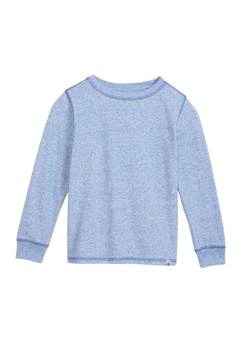 Boys 4-7 Long Sleeve Jaspe Crew Neck T-Shirt