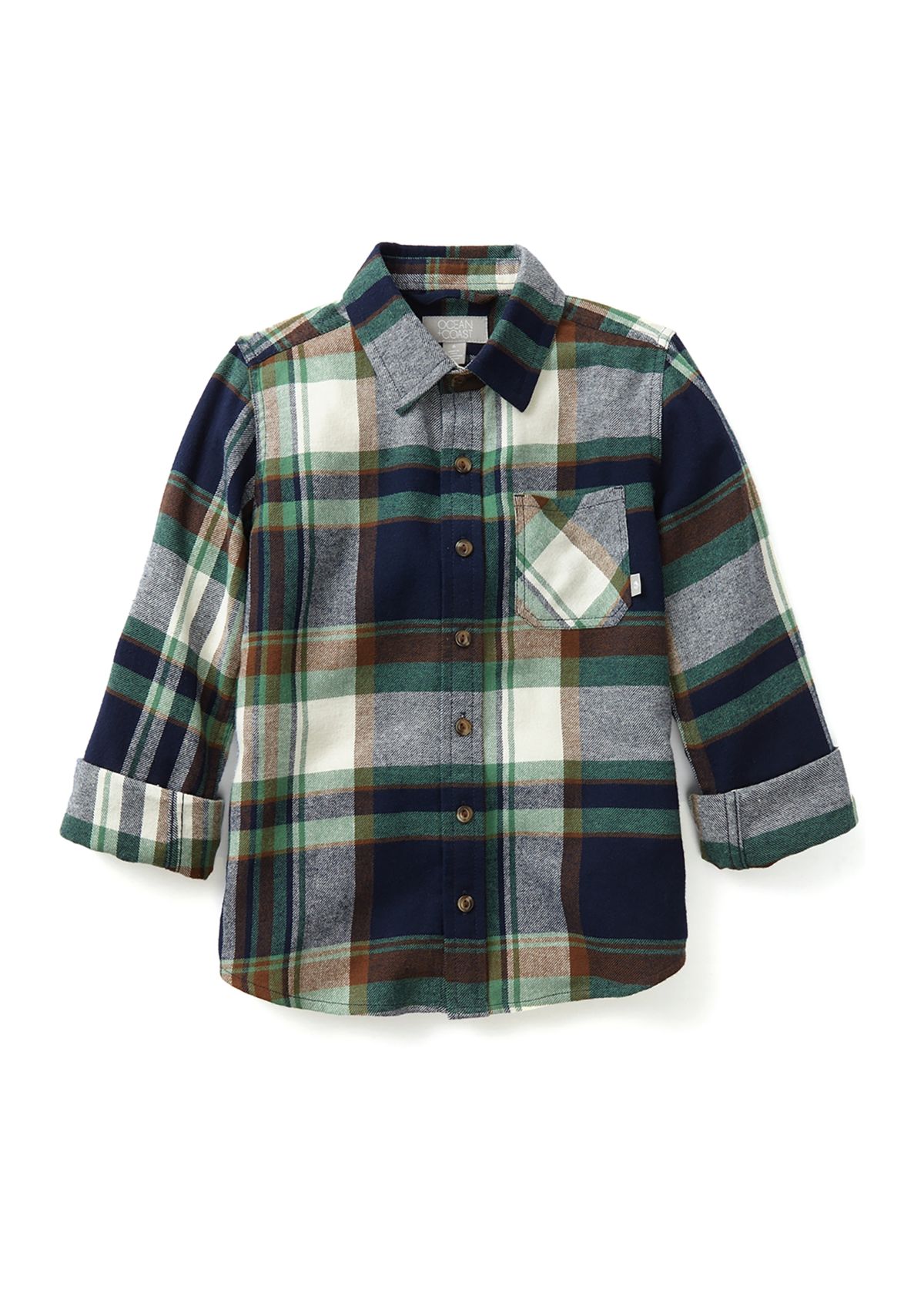 Boys 4-7 Yarn Dyed Long Sleeve Flannel Shirt