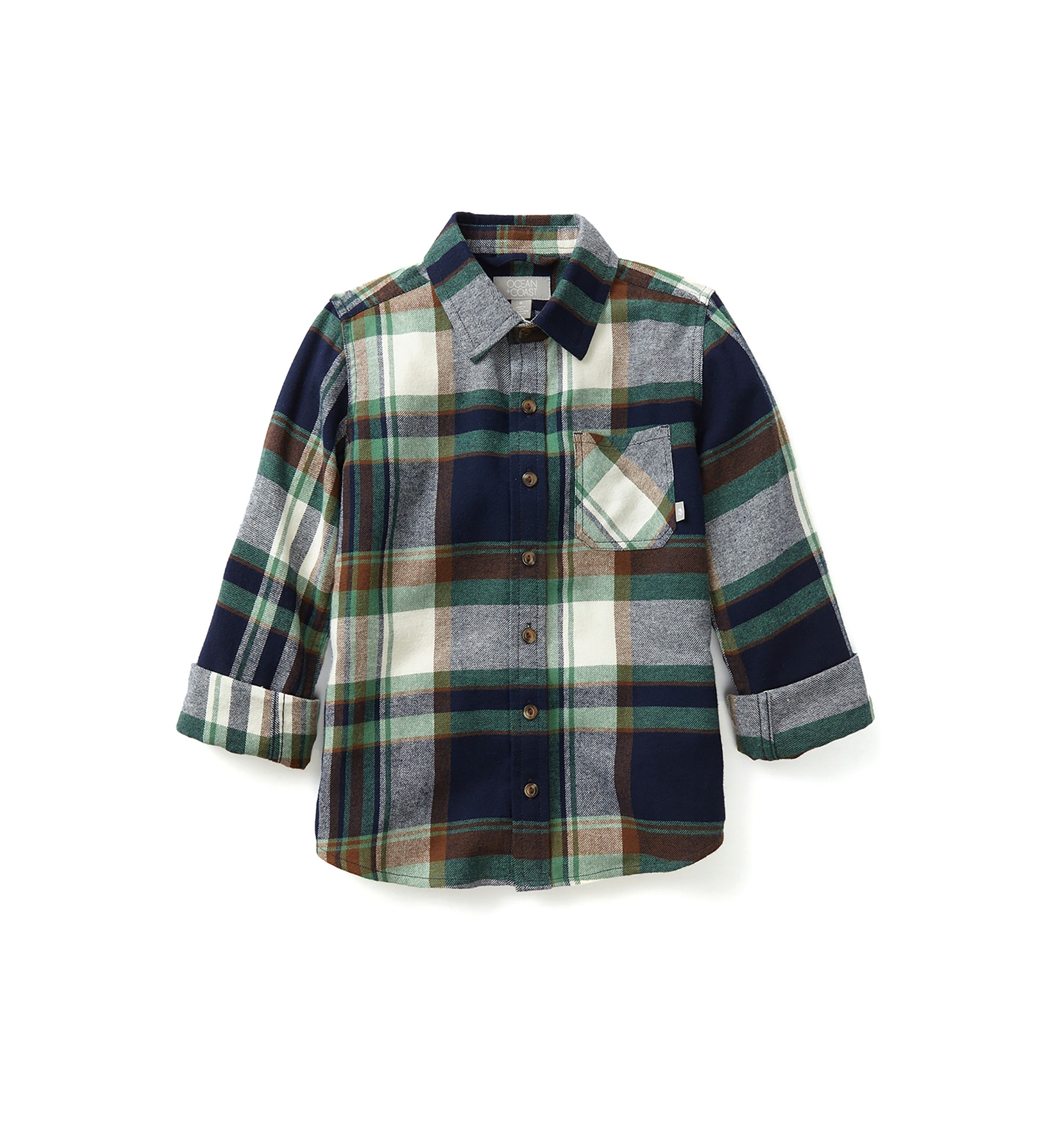 Boys 4-7 Yarn Dyed Long Sleeve Flannel Shirt