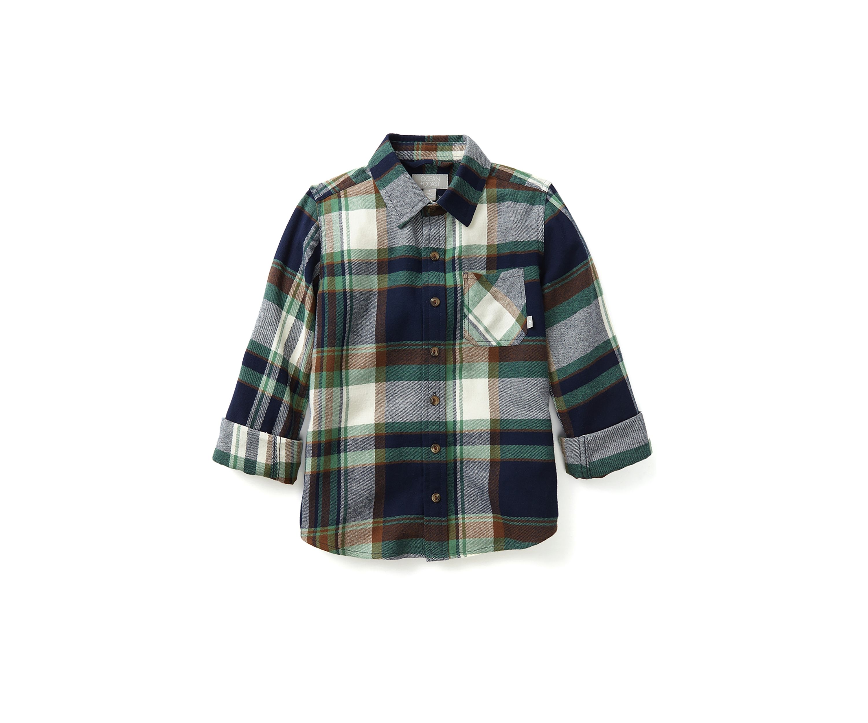 Boys 4-7 Yarn Dyed Long Sleeve Flannel Shirt
