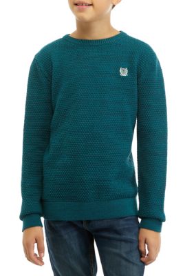 Chaps Boys 8-20 Logo Crew Neck Cotton Sweater, Large