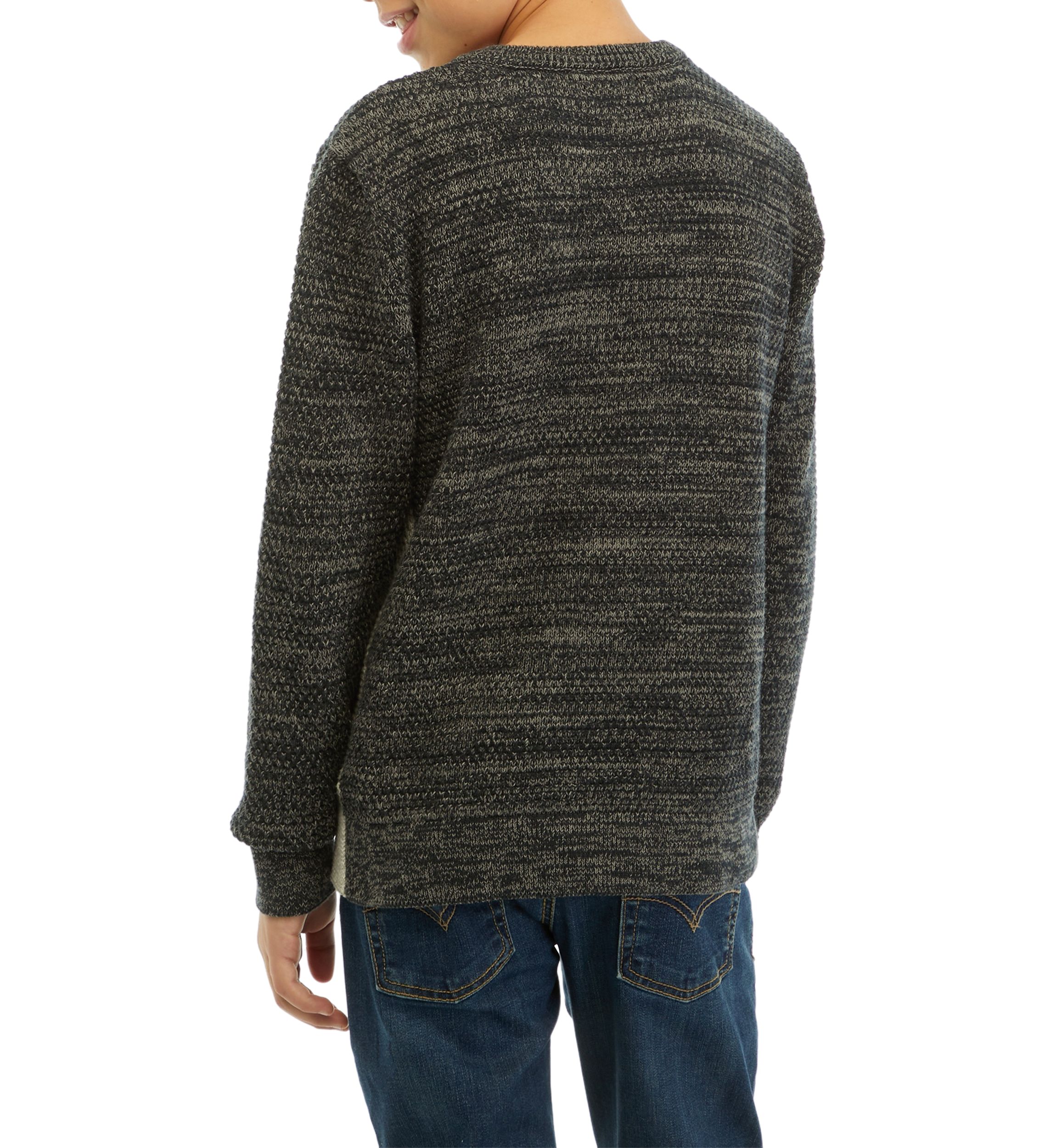 Boys 8-20 Snowflakes Color Blocked Sweater