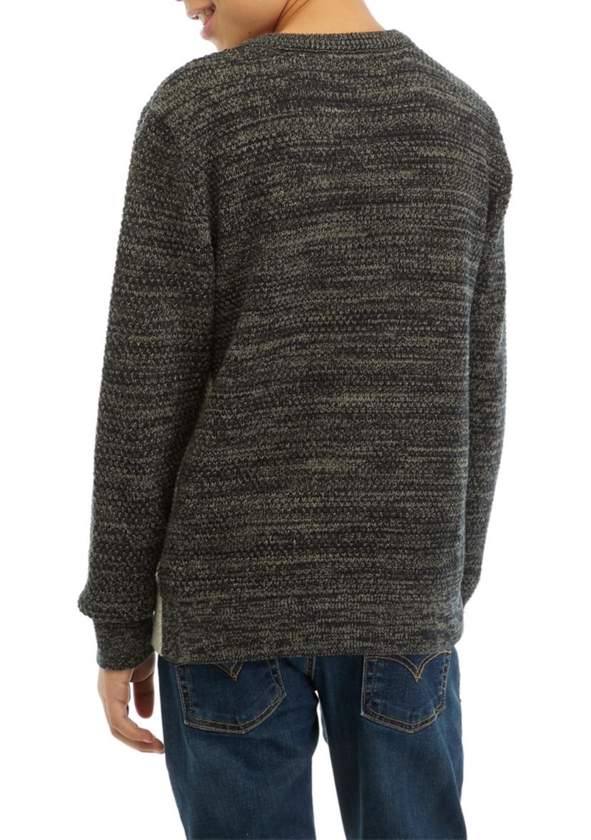 Boys 8-20 Snowflakes Color Blocked Sweater