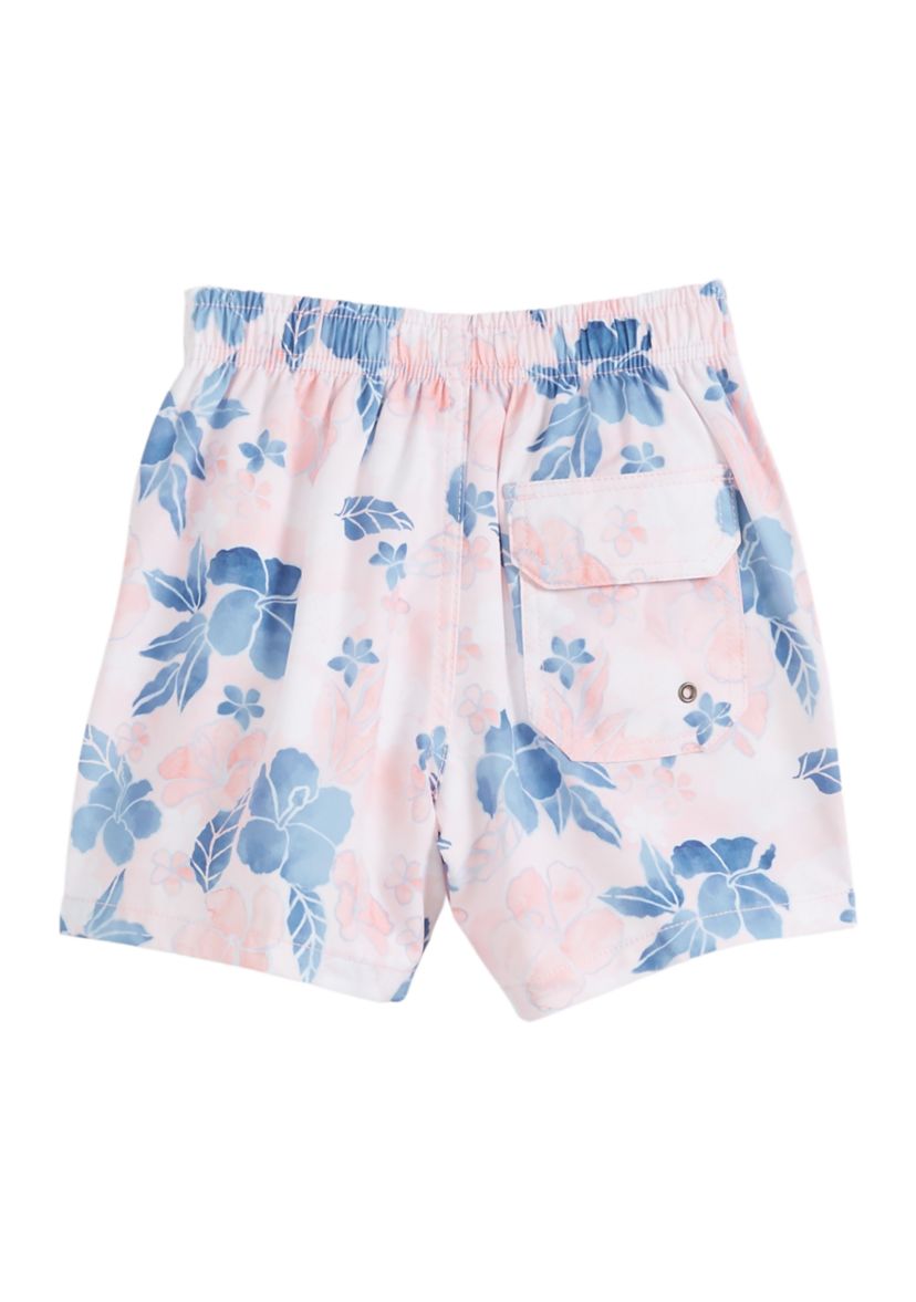 Boys 4-7 Stretch Printed Volley Swim Trunks