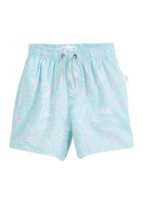 Boys 4-7 Stretch Printed Volley Swim Trunks