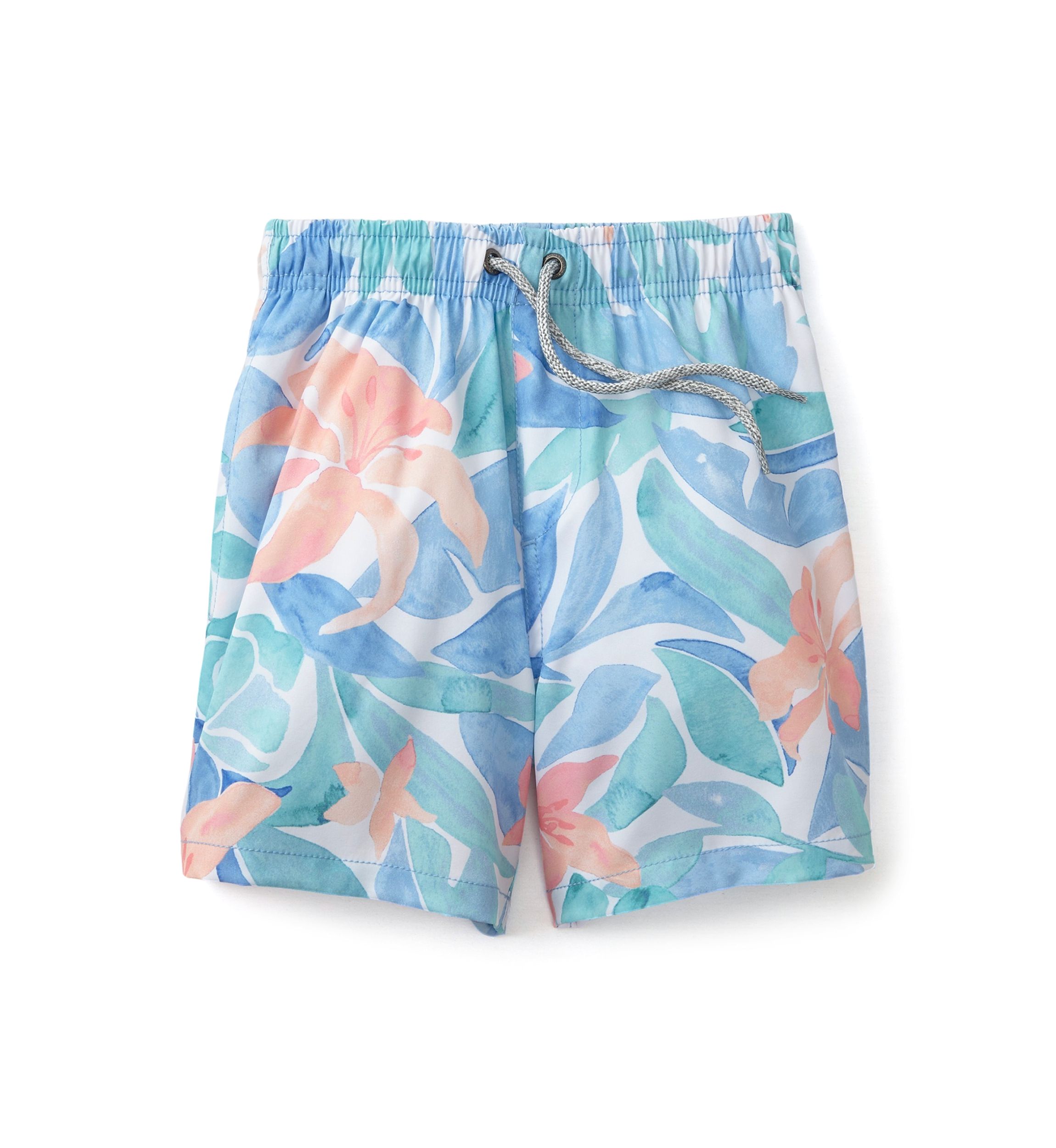 Boys 4-7 Floral Swim Trunks