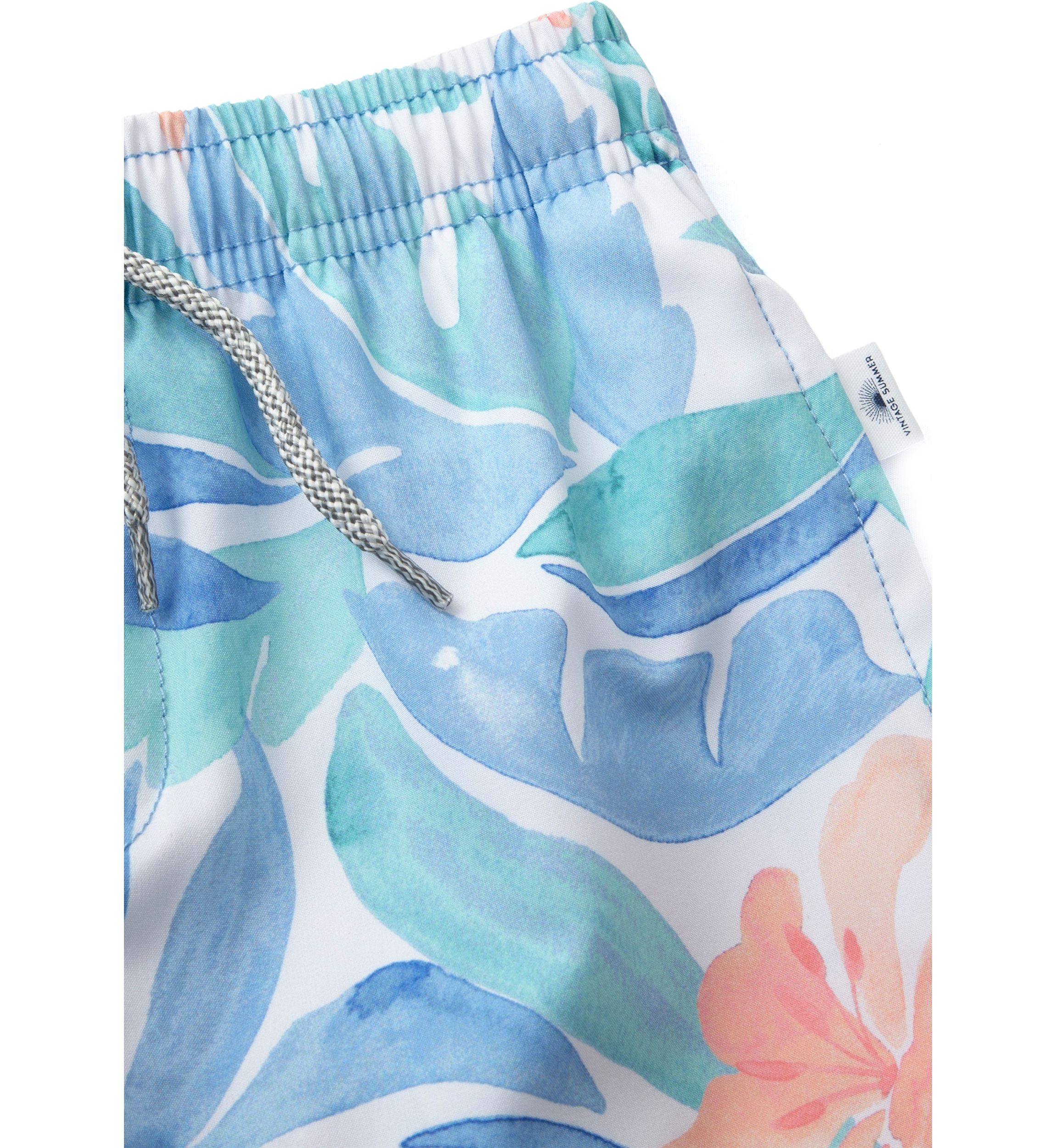 Boys 4-7 Floral Swim Trunks