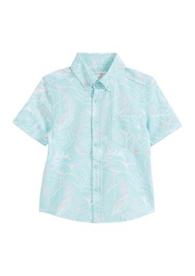 Boys 4-7 Stretch Button Down Swim Shirt