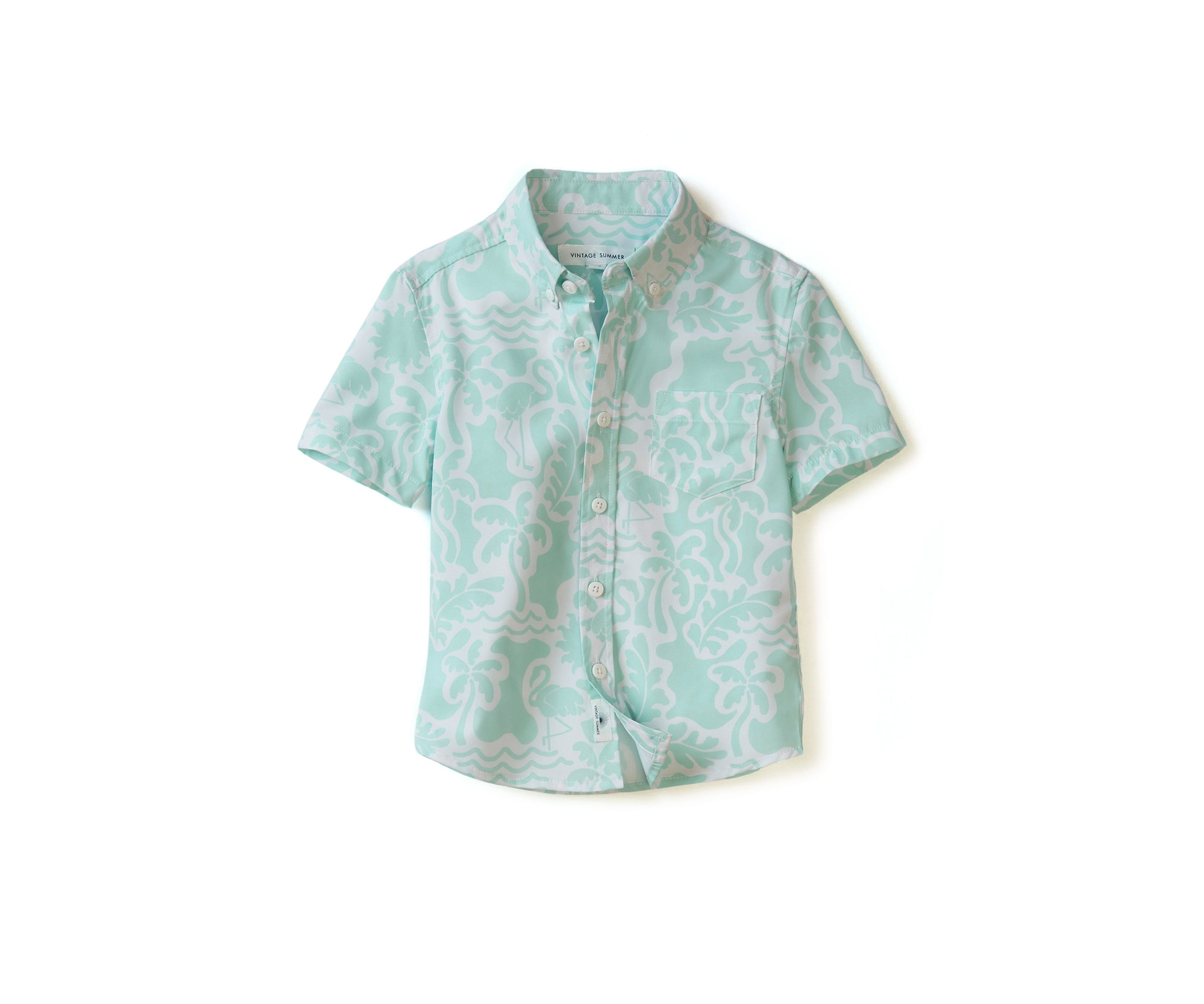 Boys 4-7 Flamingo Printed Shirt