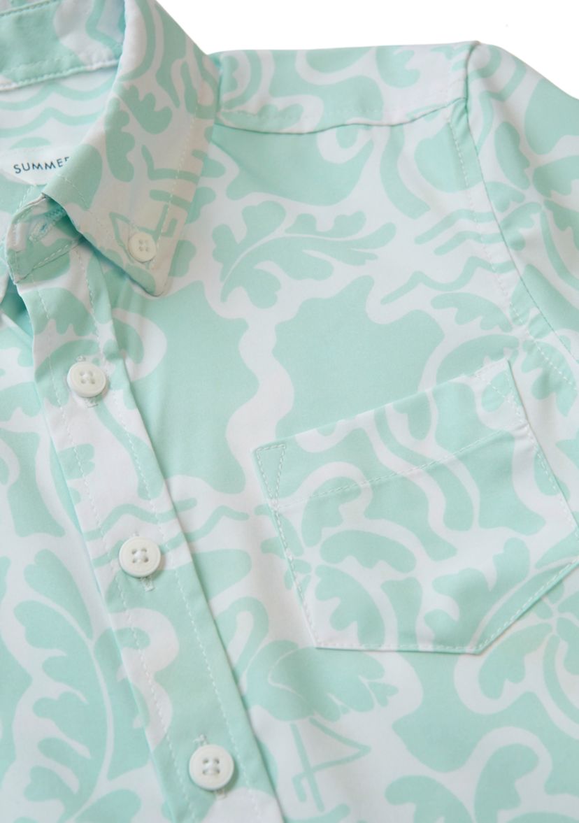 Boys 4-7 Flamingo Printed Shirt