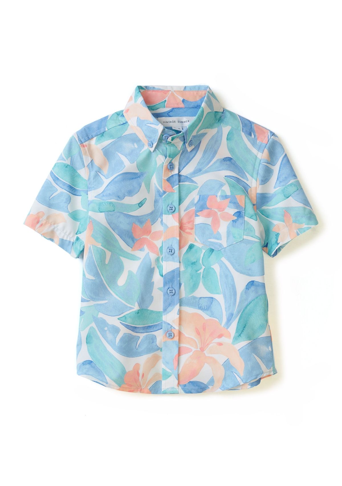 Boys 4-7 Floral Button Up Shirt 