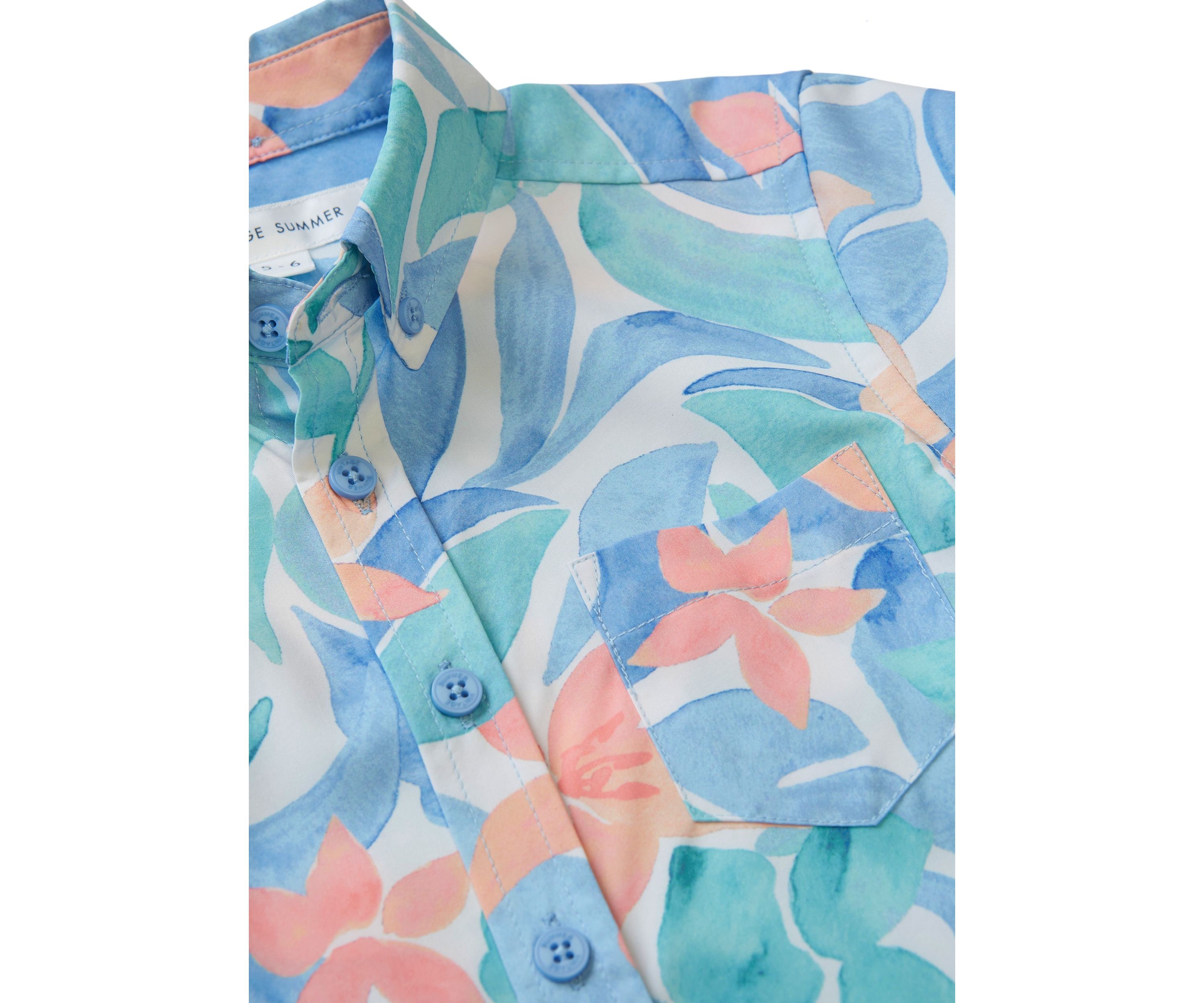 Boys 4-7 Floral Button Up Shirt 