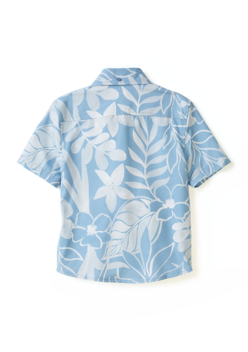 Boys 4-7 Floral Printed Shirt