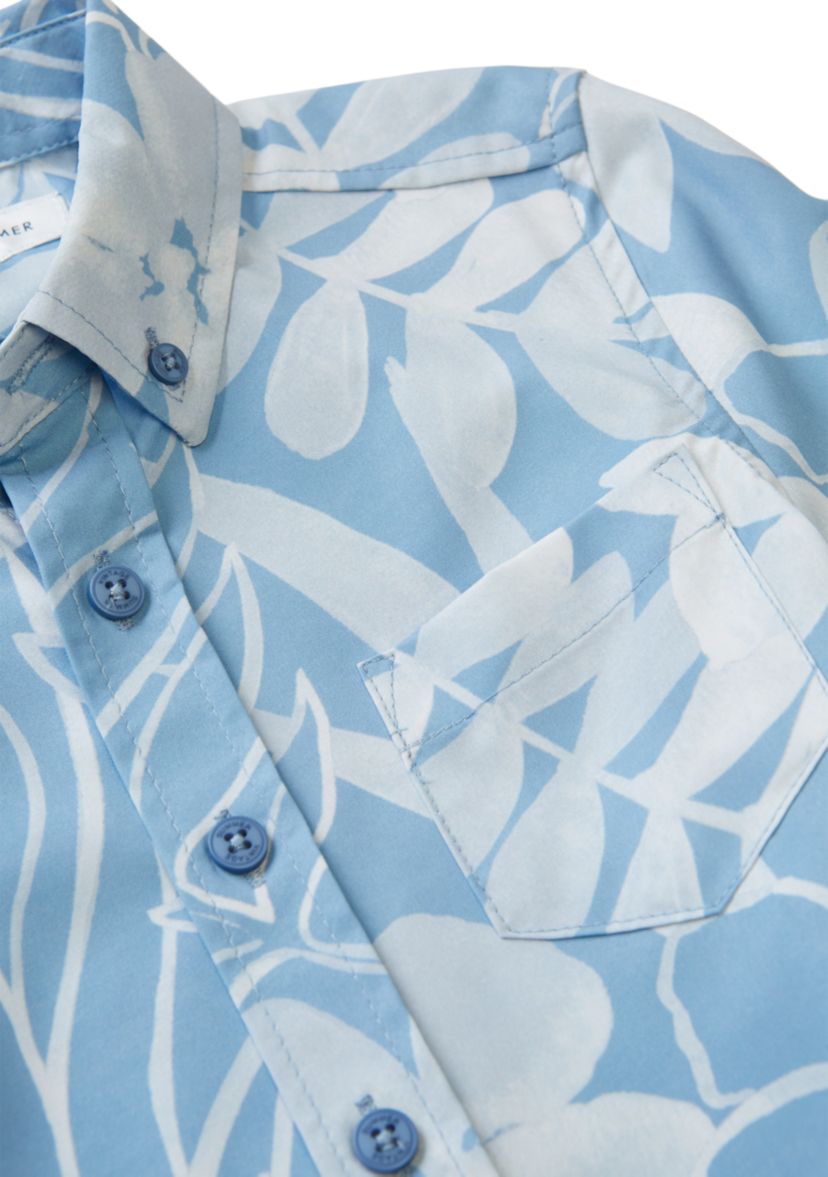 Boys 4-7 Floral Printed Shirt