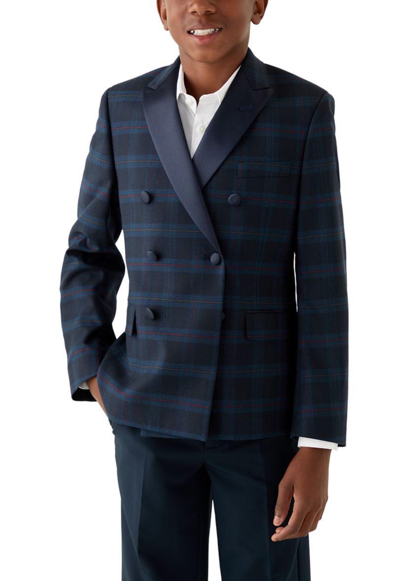 Boys 8-20 Plaid Holiday Blazer 