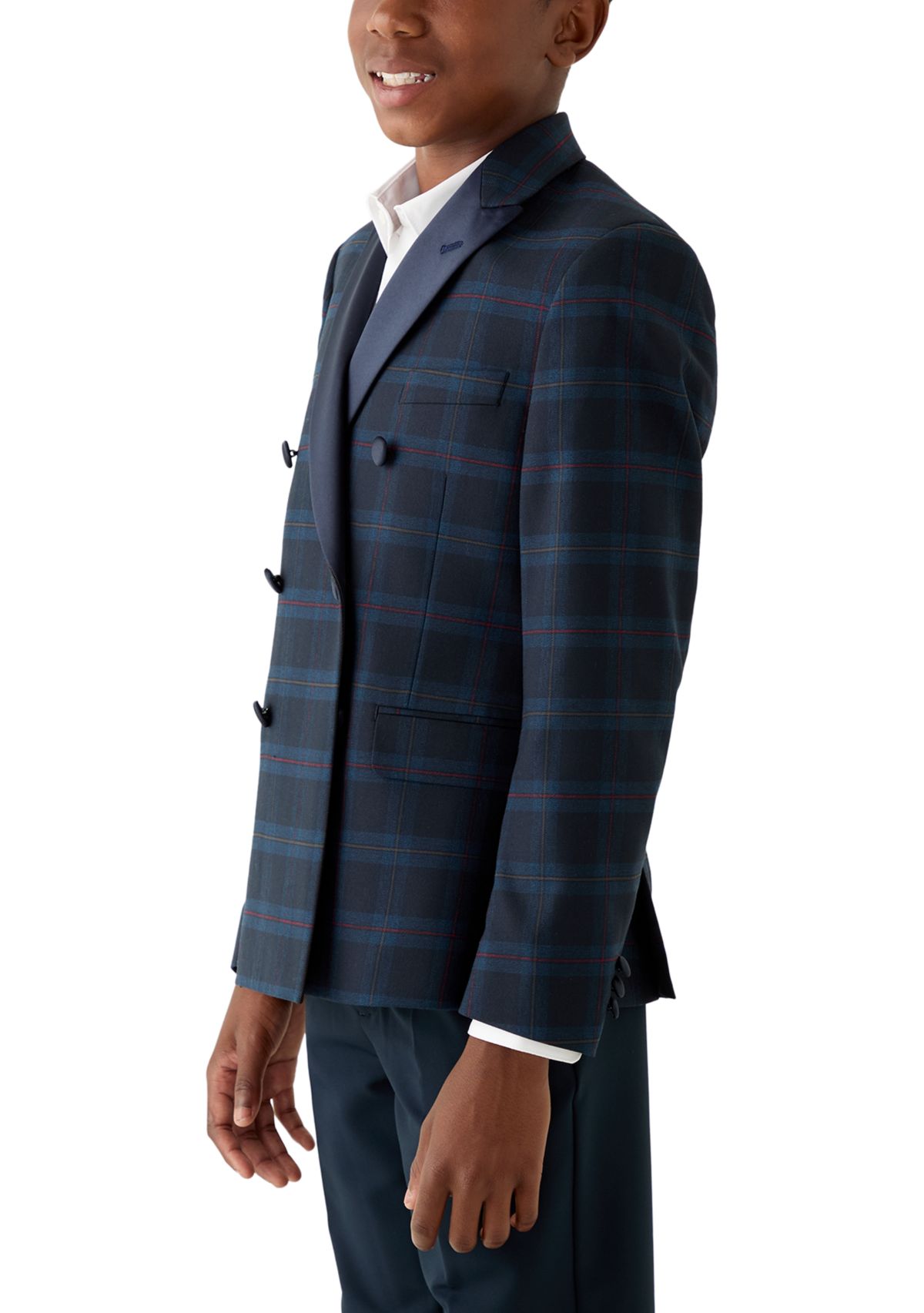 Boys 8-20 Plaid Holiday Blazer 