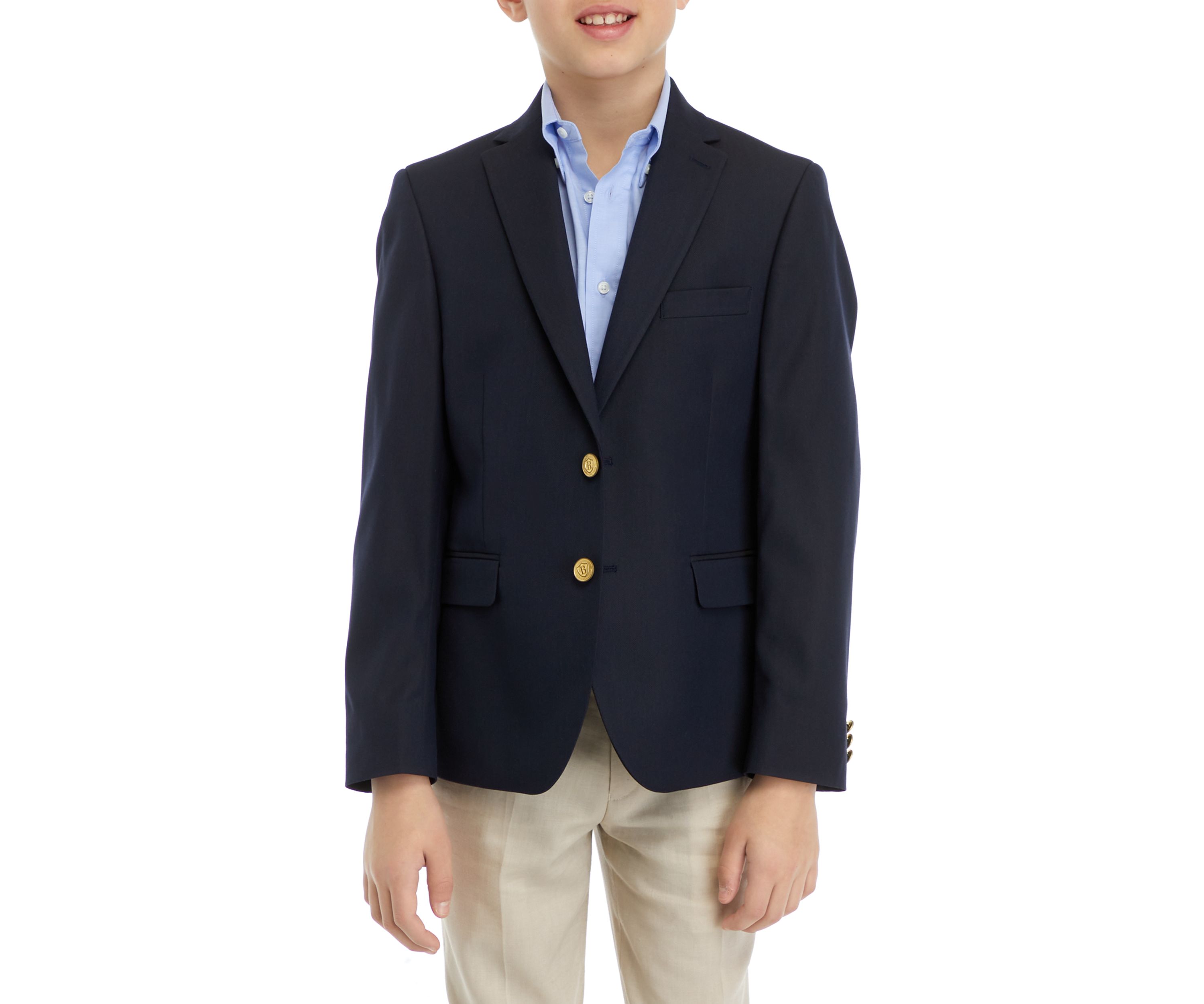 Boys 8-20 Solid Navy Suit Jacket