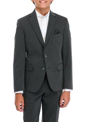 B by Brooks Brothers Boys 8-20 Solid Suit Separate Jacket, Grey, 14