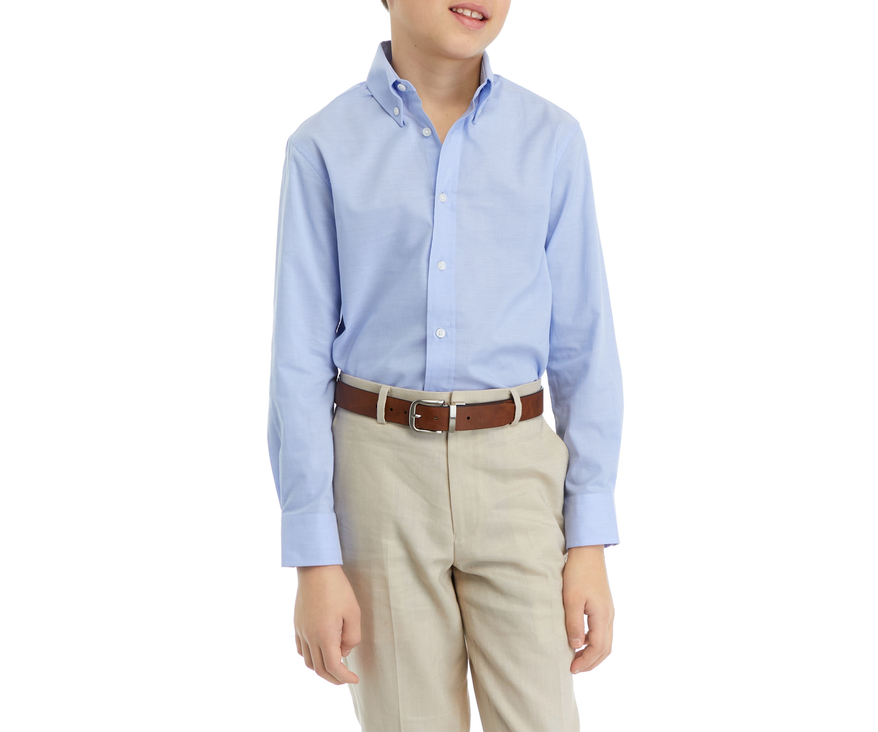 Boys 8-20 Solid Button Down Shirt
