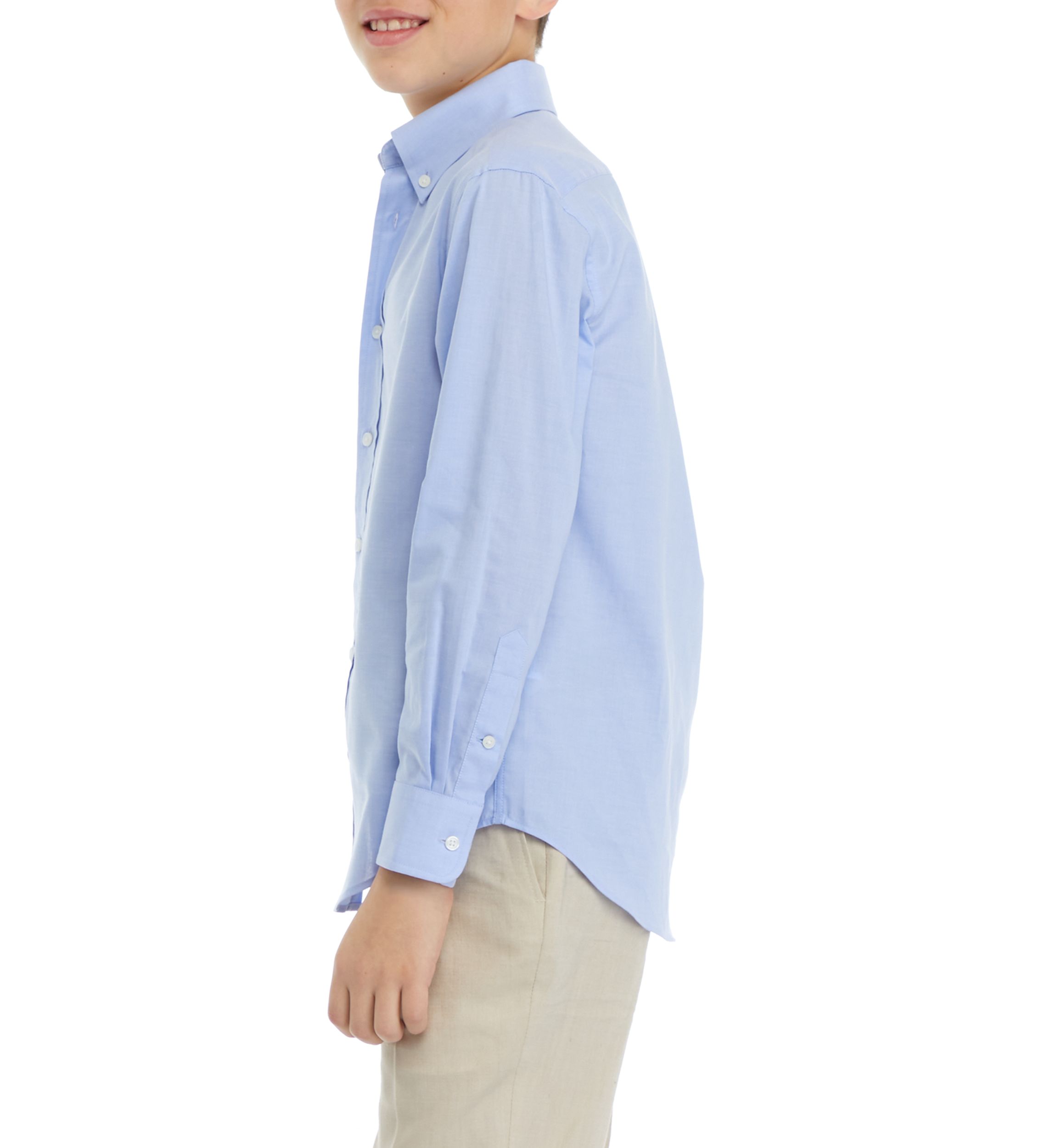 Boys 8-20 Solid Button Down Shirt