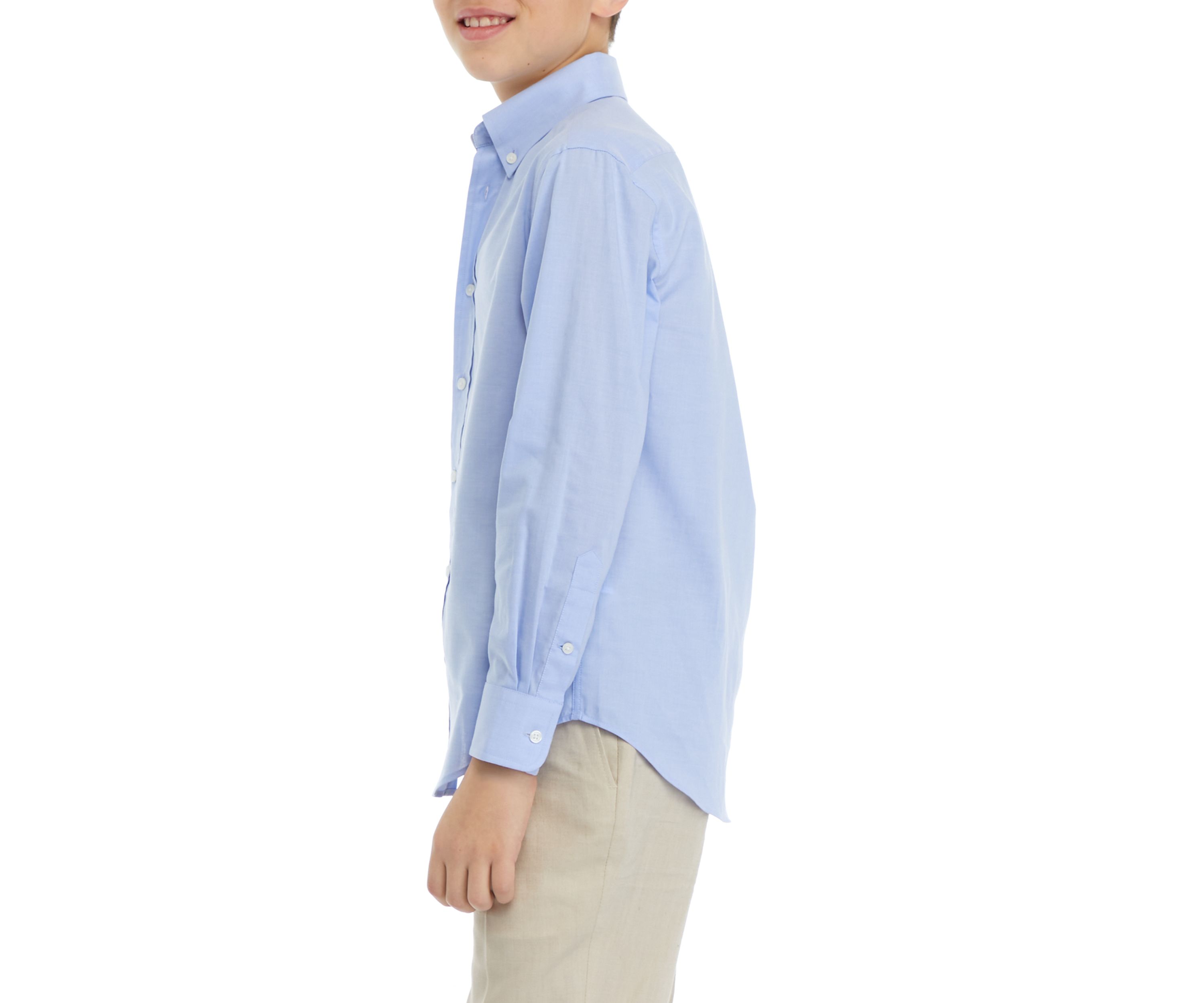 Boys 8-20 Solid Button Down Shirt