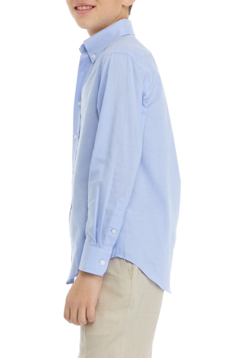 Boys 8-20 Solid Button Down Shirt