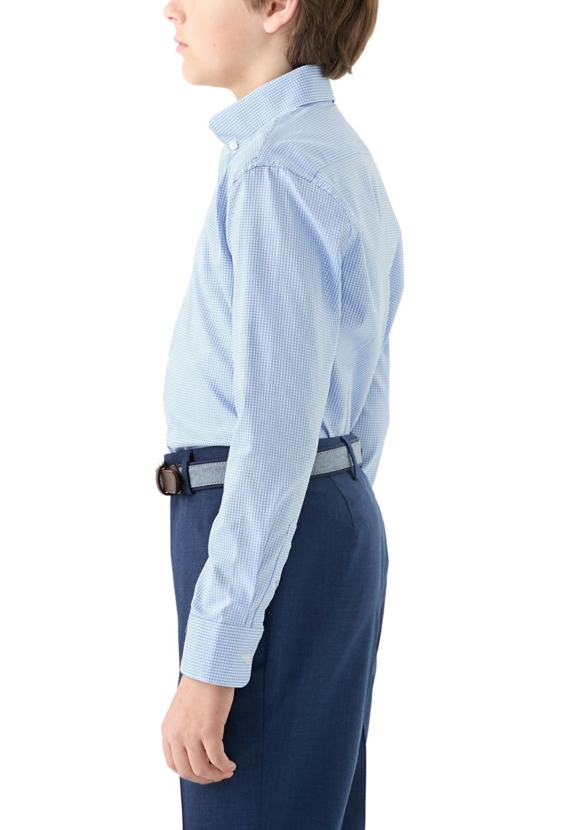 Boys 8-20 Long Sleeve Gingham Shirt