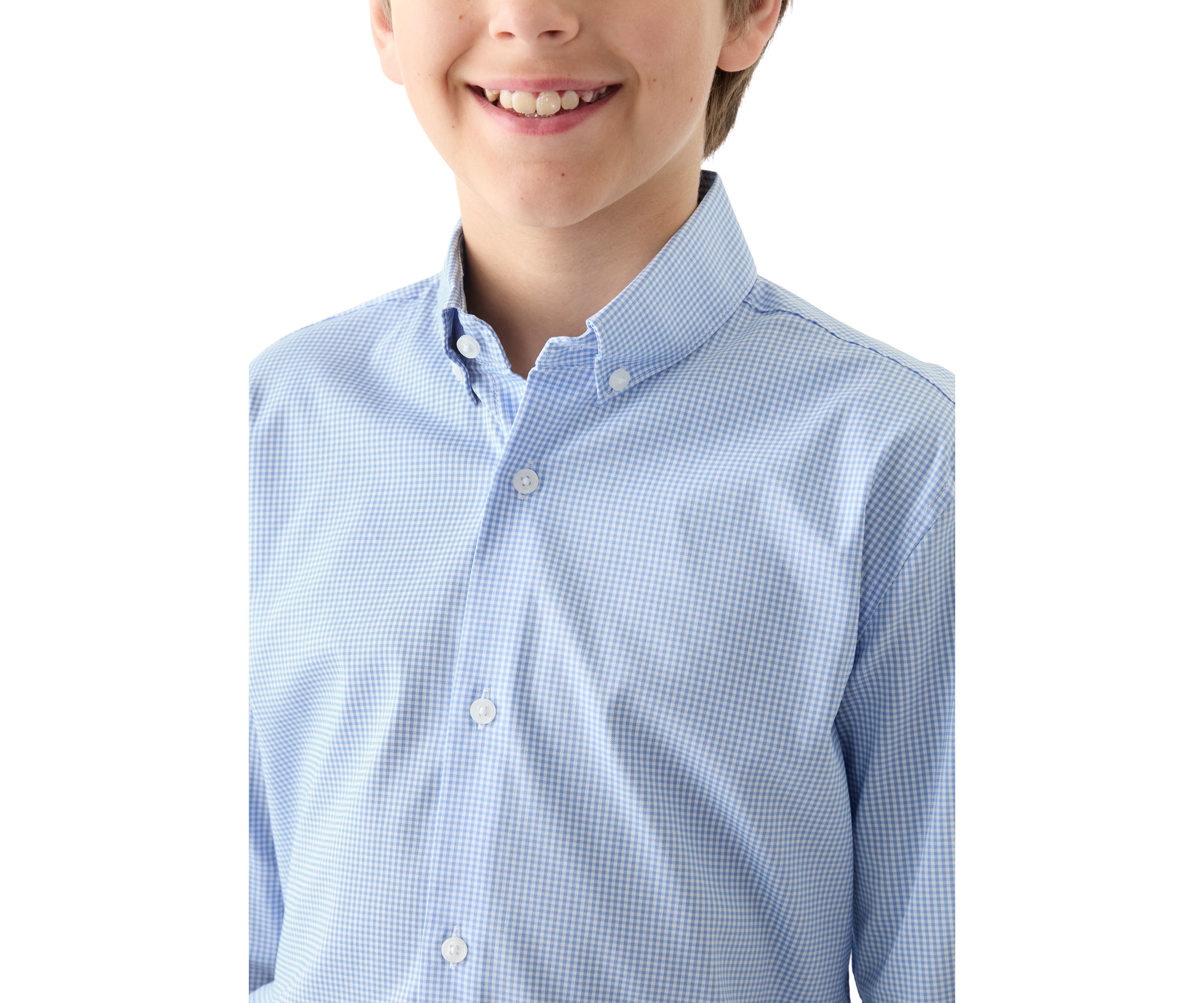 Boys 8-20 Long Sleeve Gingham Shirt