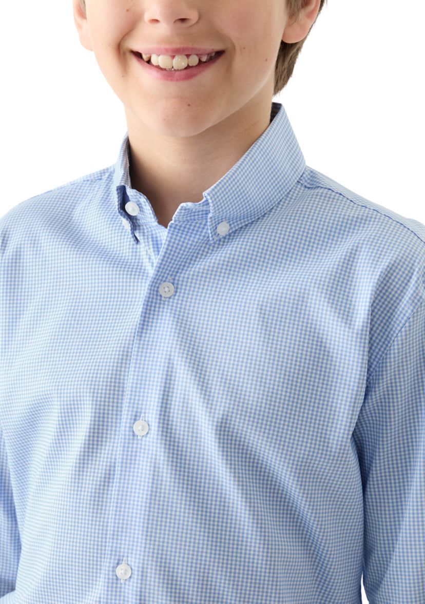 Boys 8-20 Long Sleeve Gingham Shirt