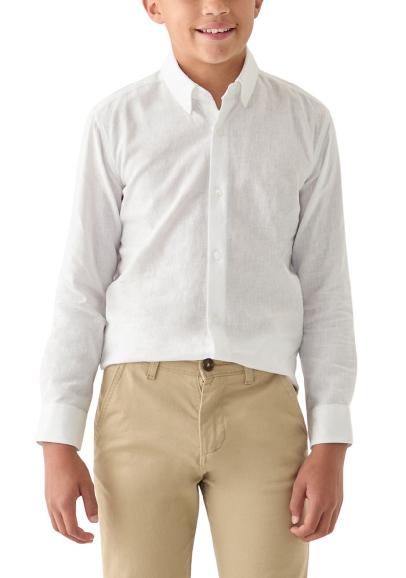 WHITE LINEN SHIRT