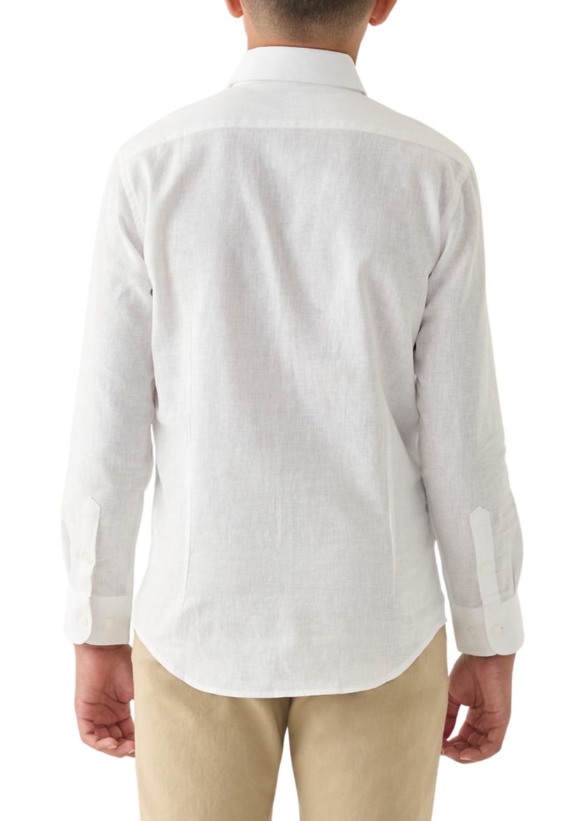 WHITE LINEN SHIRT