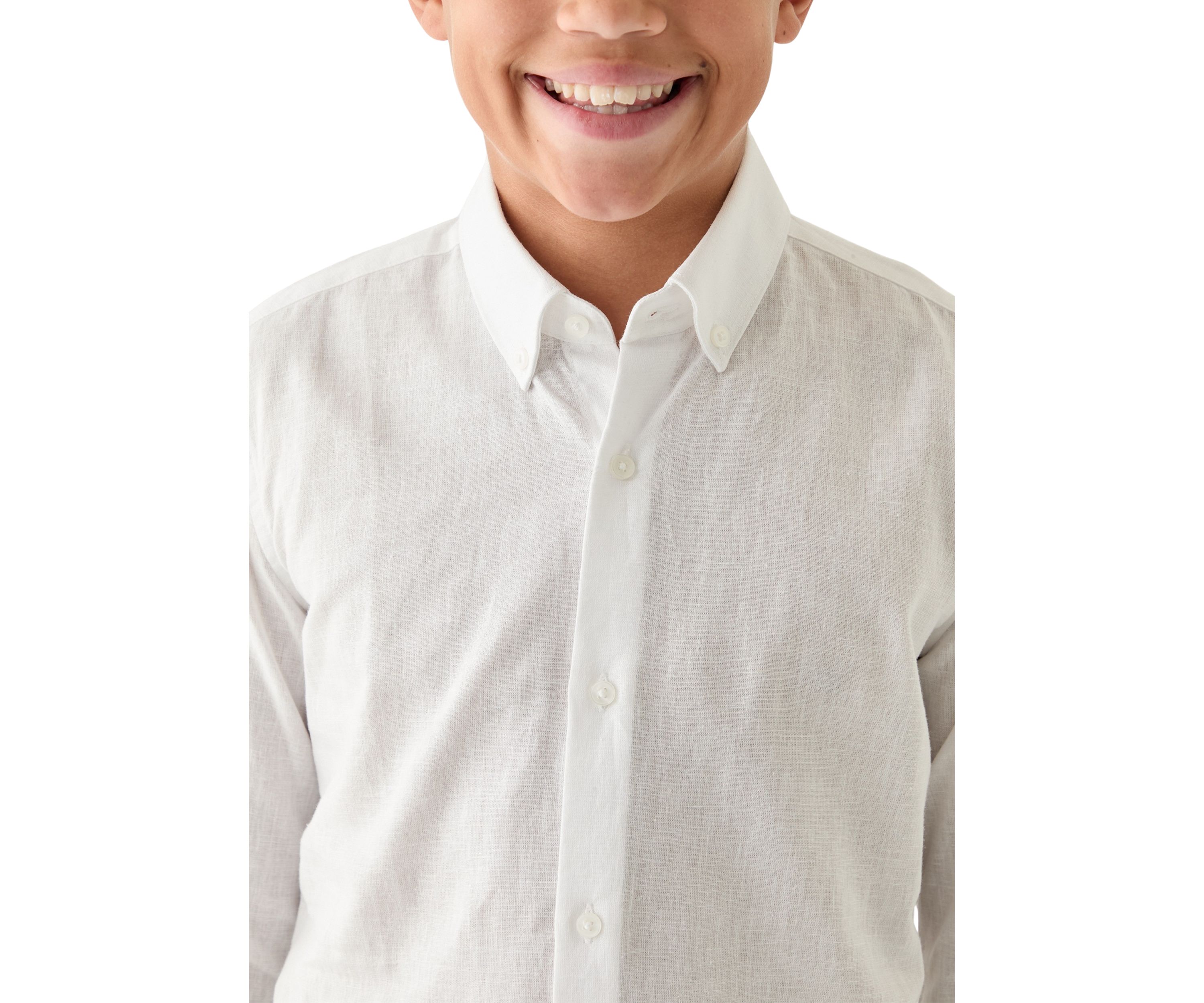 WHITE LINEN SHIRT
