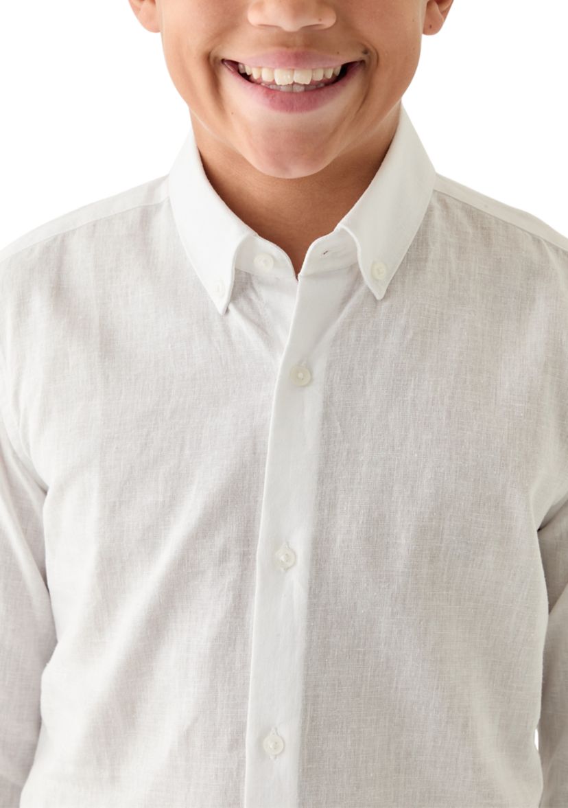 WHITE LINEN SHIRT