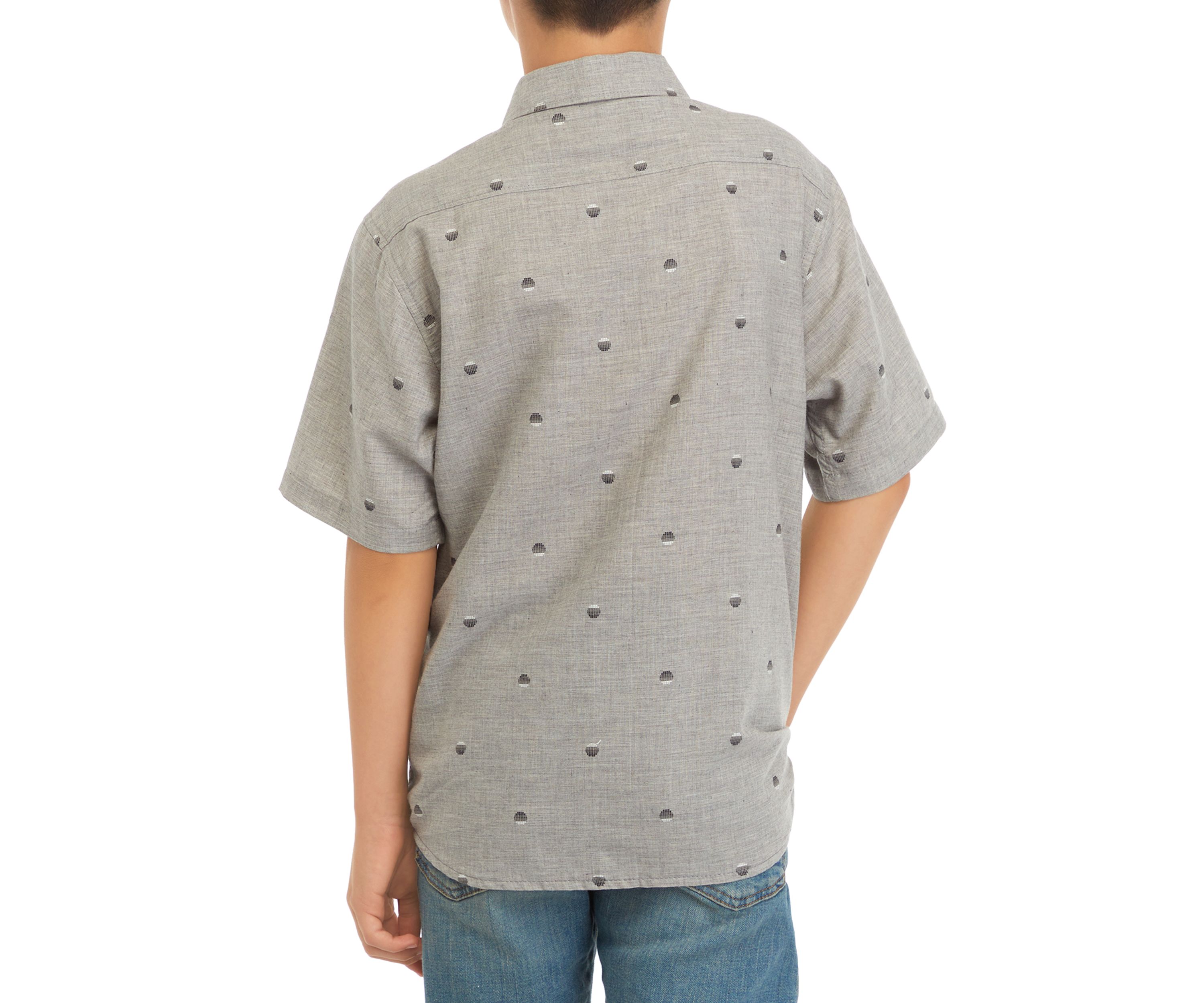 Boys 8-20 All Day Jacquard Printed Button Down Shirt