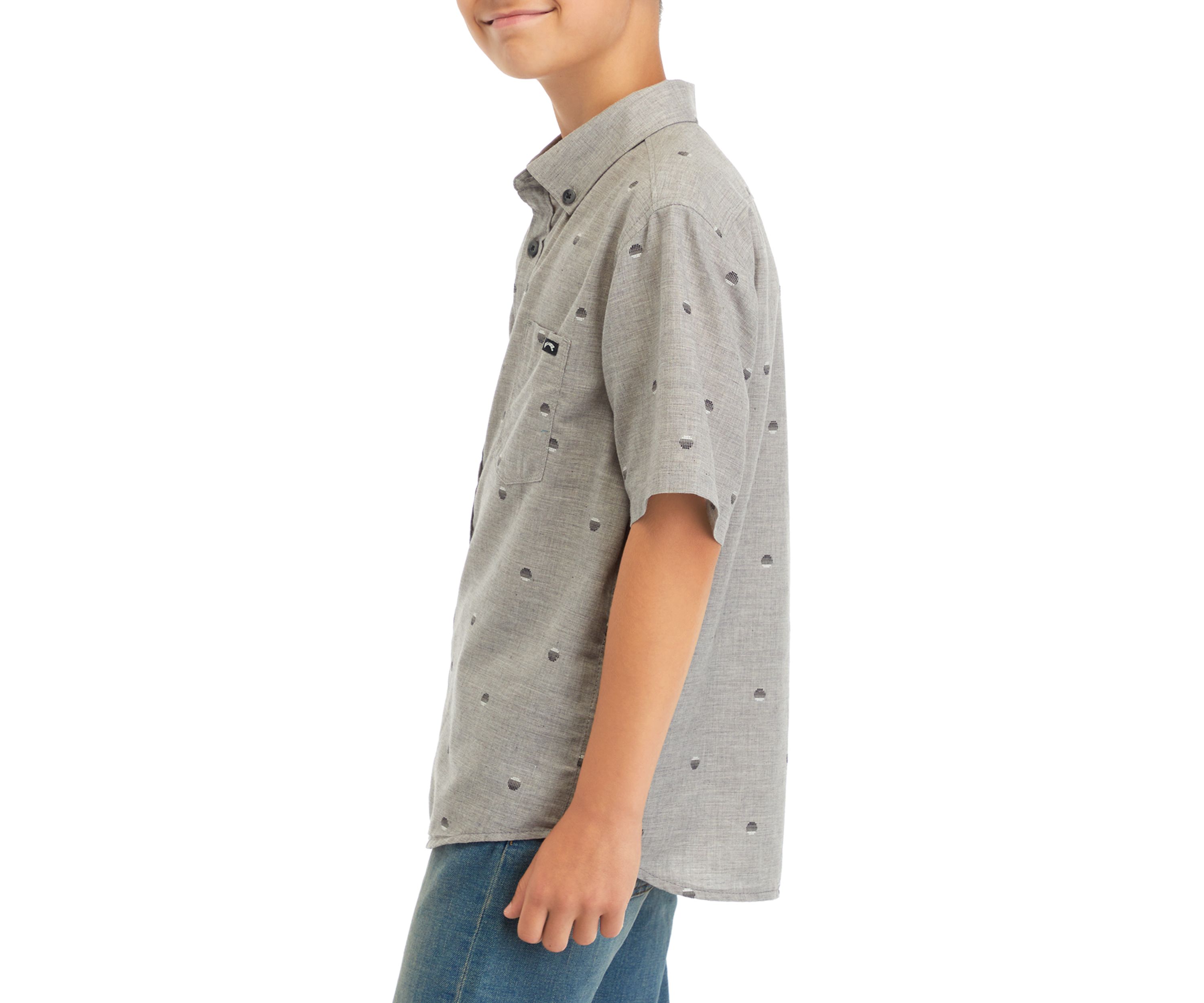 Boys 8-20 All Day Jacquard Printed Button Down Shirt