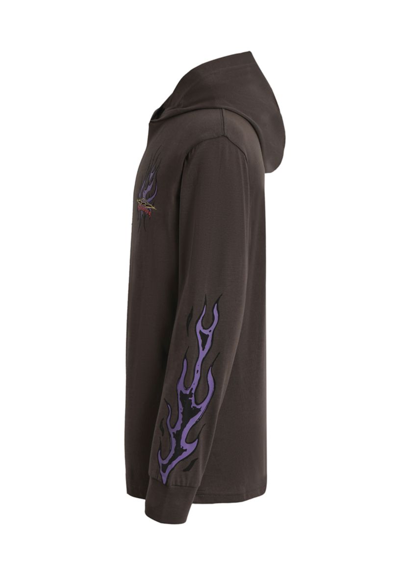 Boys 8-20 Flames Long Sleeve Hooded T-Shirt