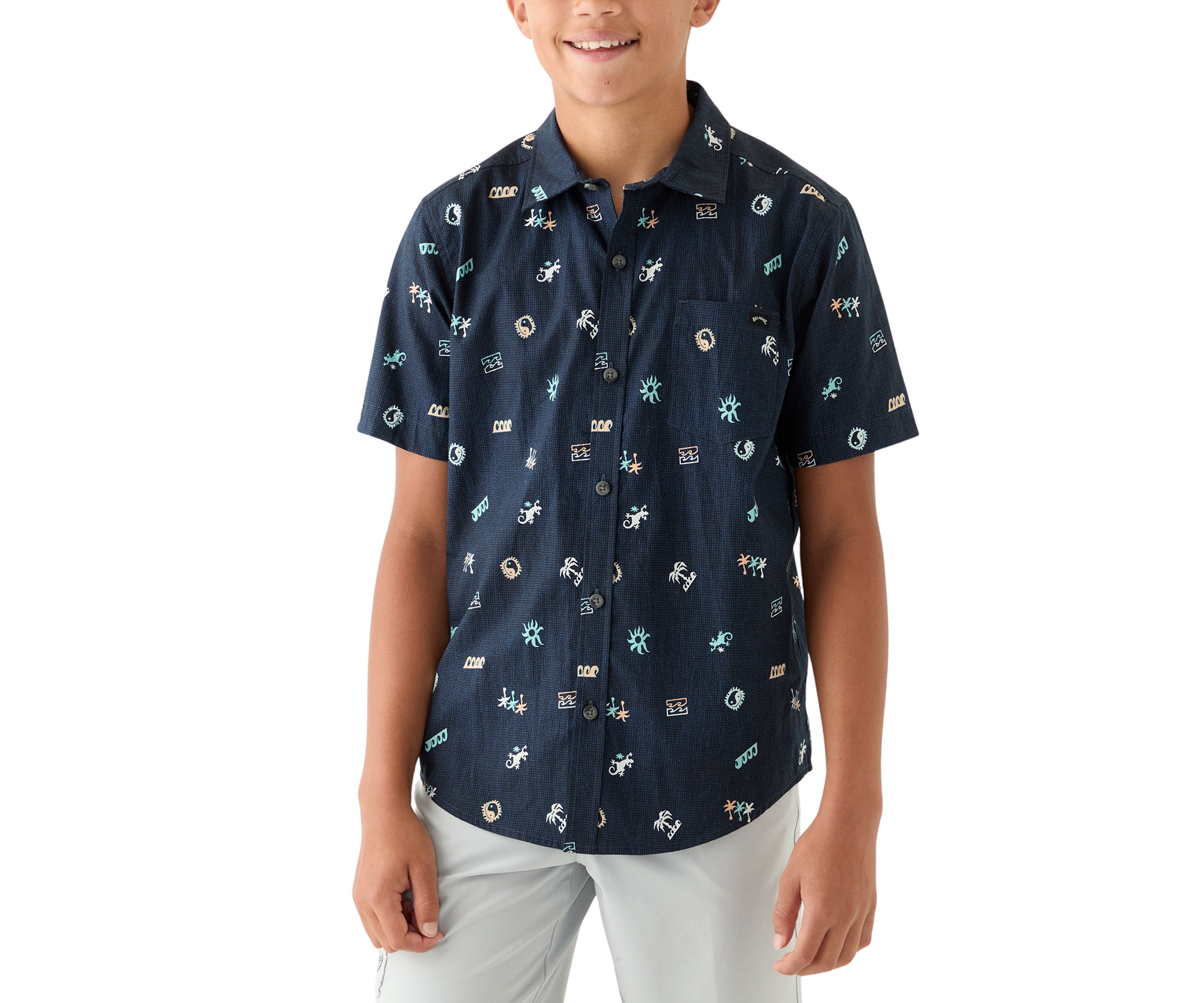 Boys 8-20 Sundays Mini Short Sleeve Shirt
