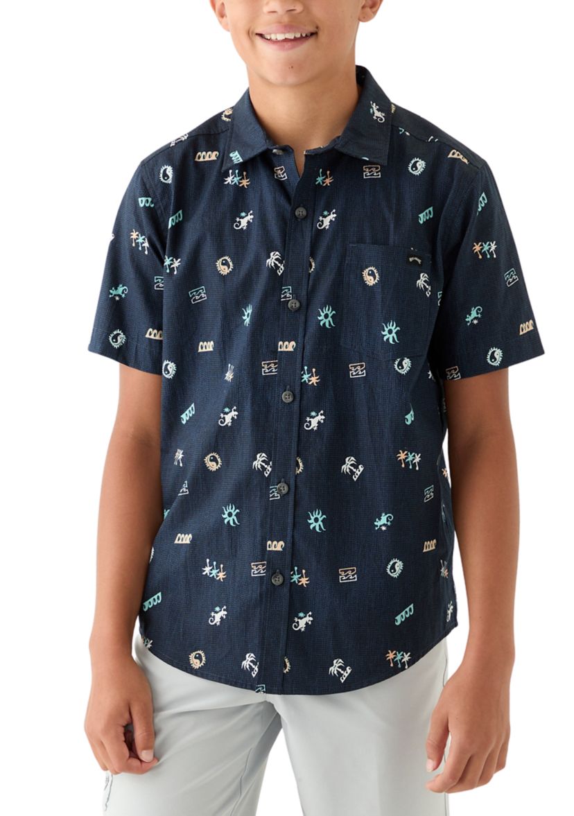 Boys 8-20 Sundays Mini Short Sleeve Shirt