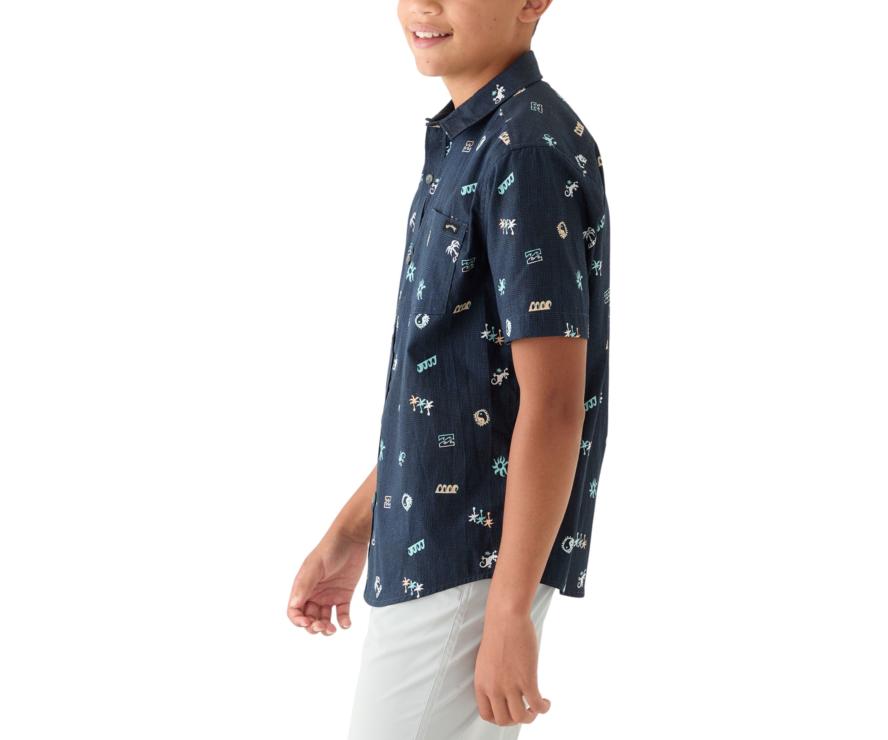 Boys 8-20 Sundays Mini Short Sleeve Shirt