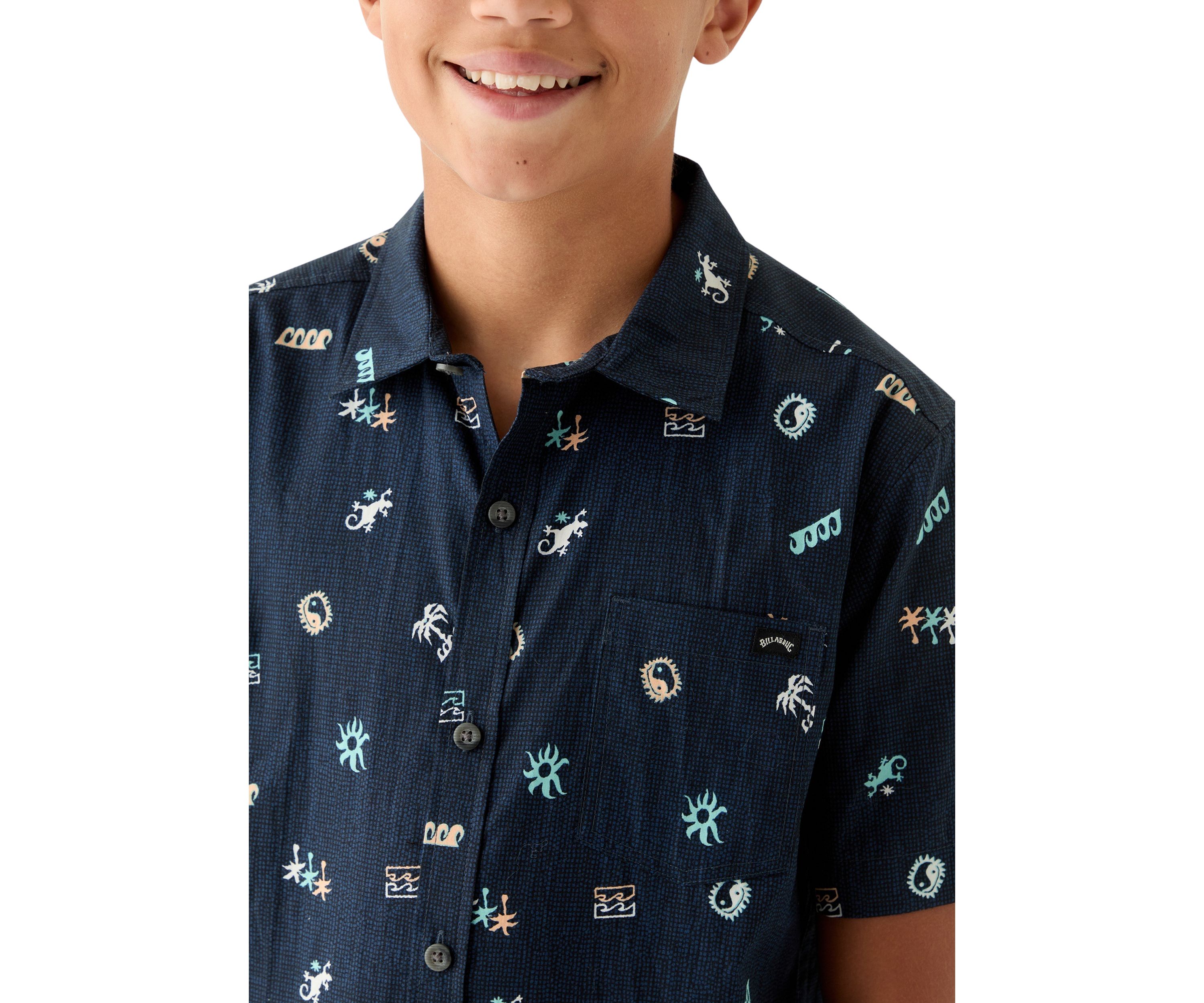 Boys 8-20 Sundays Mini Short Sleeve Shirt