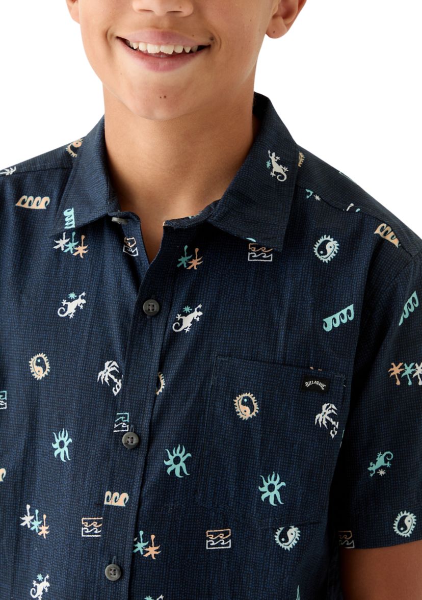 Boys 8-20 Sundays Mini Short Sleeve Shirt