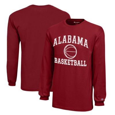 Champion Alabama Crimson Tide Youth NCAA Alabama Tide Icon Logo Long Sleeve Basketball TShirt
