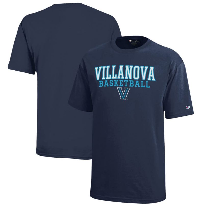NCAA Villanova Wildcats Stacked Logo Basketball T-Shirt