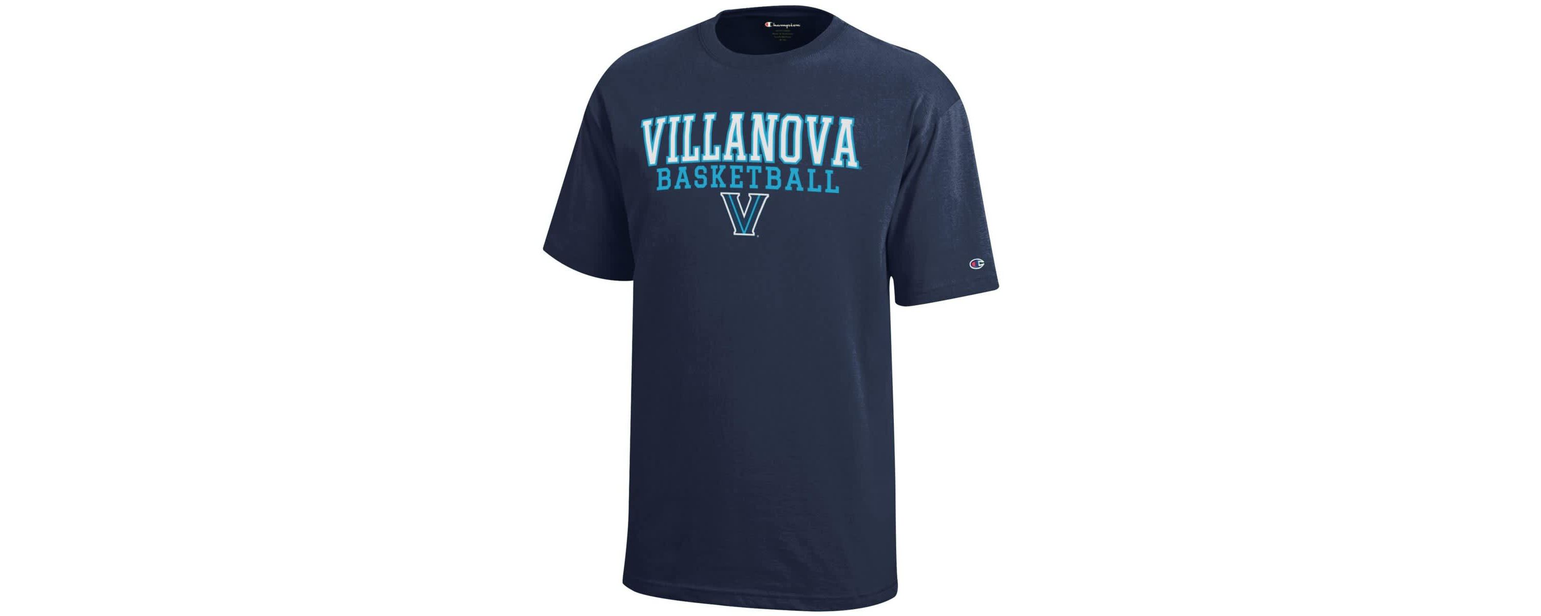 NCAA Villanova Wildcats Stacked Logo Basketball T-Shirt