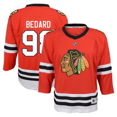 Outerstuff Youth NHL Connor Bedard Chicago Blackhawks Home Replica Player Jersey, Red, Medium
