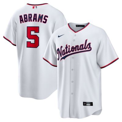 Youth MLB Nike CJ Abrams Washington Nationals Home Replica Player Jersey