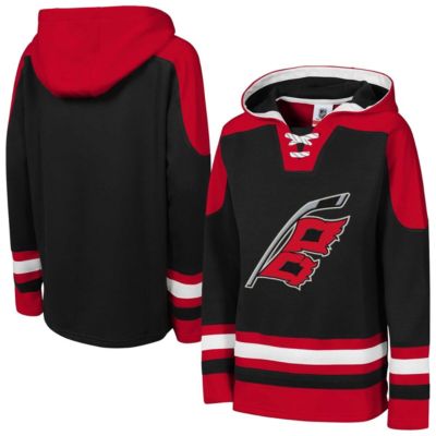 Outerstuff Youth NHL Carolina Hurricanes Ageless Must Have Home Raglan V-Neck Hoodie, Black, XL