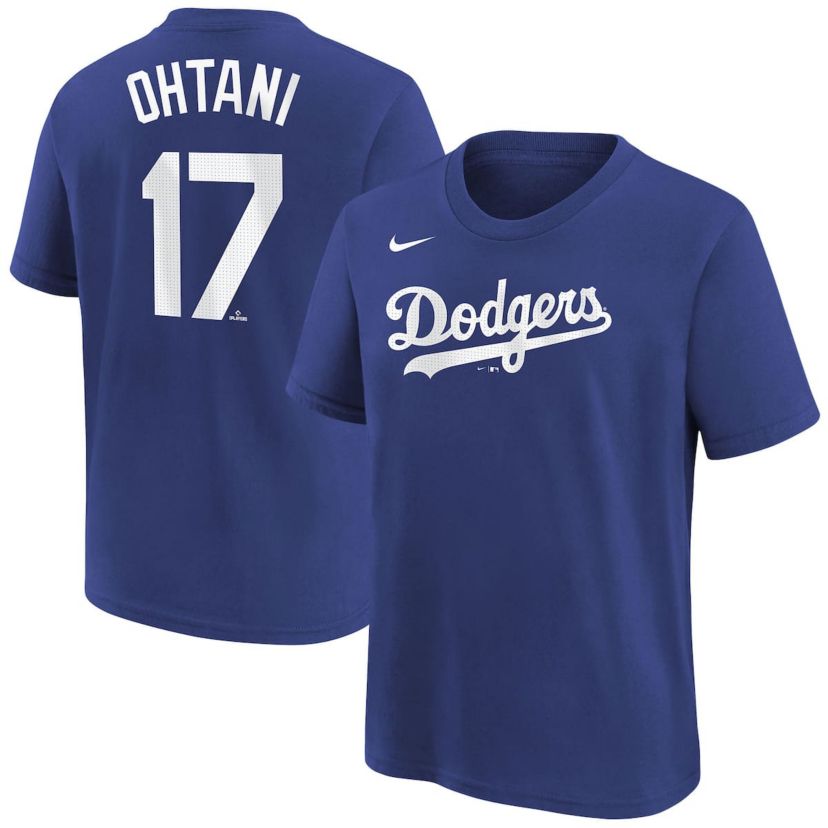 MLB Nike Shohei Ohtani Los Angeles Dodgers Name & Number T-Shirt